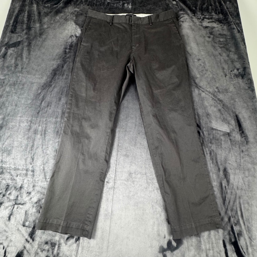Banana Republic Aiden Chino Men 35x30 Grey Slim Fit Stretch Pants